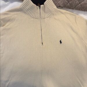 Polo Ralph Lauren Men's Zip-Up Sweater in Beige